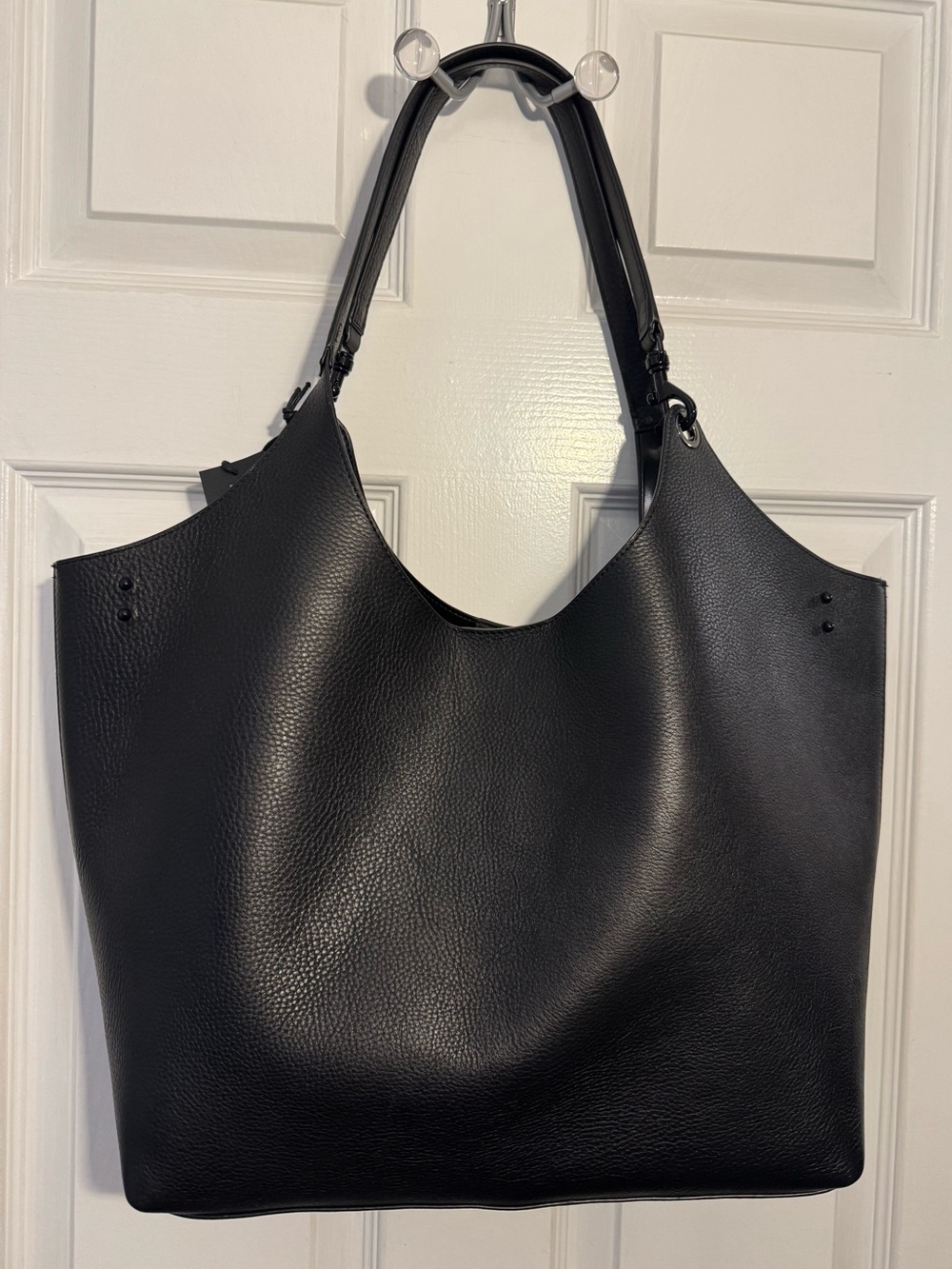 Rebecca Minkoff The Perfect Tote in Black Leather with Black Hardware NWT